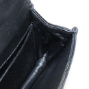 PRADA Chain Shoulder Bag Velor Black Silver Auth 156179V-24