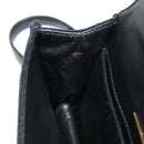 PRADA Schoudertas met Ketting Velours Zwart Zilver Auth 156179V-25
