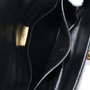 PRADA Schoudertas met Ketting Velours Zwart Zilver Auth 156179V-27