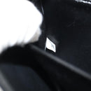 PRADA Chain Shoulder Bag Velor Black Silver Auth 156179V-11