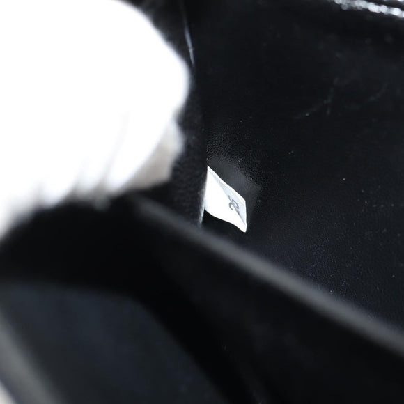 PRADA Chain Shoulder Bag Velor Black Silver Auth 156179V