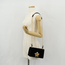 PRADA Chain Shoulder Bag Velor Black Silver Auth 156179V-28