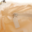 PRADA Chiffon Anemone Chain Shoulder Bag Silk White Auth 156180V-20
