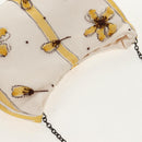 PRADA Chiffon Anemone Chain Shoulder Bag Silk White Auth 156180V-6