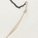 PRADA Chiffon Anemone Chain Shoulder Bag Silk White Auth 156180V-8