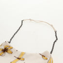 PRADA Chiffon Anemone Chain Shoulder Bag Silk White Auth 156180V-9