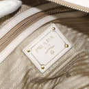 PRADA Tote Bag Canvas Brown Gold Auth 156181-17