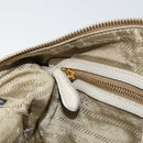 PRADA Tote Bag Canvas Brown Gold Auth 156181-21