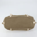 PRADA Tote Bag Canvas Brown Gold Auth 156181-9