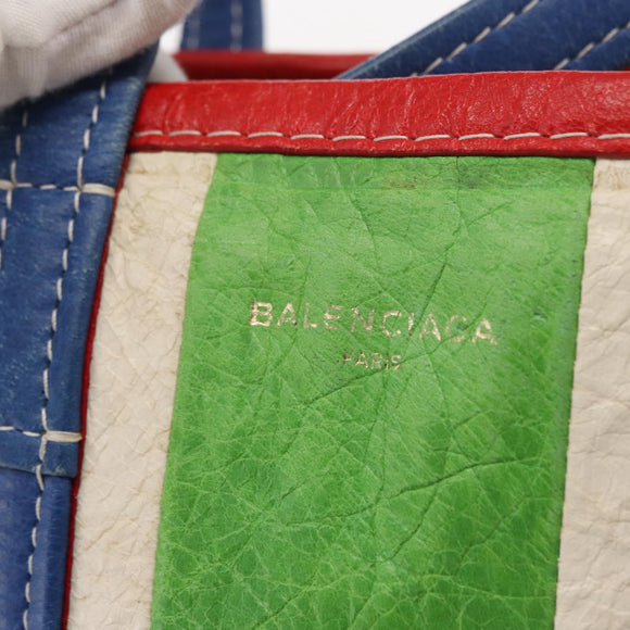 BALENCIAGA Bazaar Shopper XS Bag Leather 2way Multicolor 452458 Auth 156182