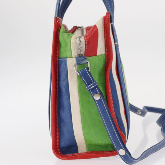BALENCIAGA Bazaar Shopper XS Bag Leather 2way Multicolor 452458 Auth 156182