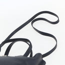 Christian Dior Hand Bag Leather 2way Navy Silver Auth 156185V-10