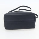 Christian Dior Hand Bag Leather 2way Navy Silver Auth 156185V-11