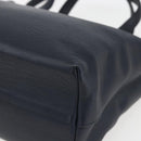 Christian Dior Hand Bag Leather 2way Navy Silver Auth 156185V-12