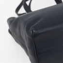 Christian Dior Hand Bag Leather 2way Navy Silver Auth 156185V-13