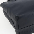 Christian Dior Hand Bag Leather 2way Navy Silver Auth 156185V-15