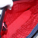 Christian Dior Hand Bag Leather 2way Navy Silver Auth 156185V-18