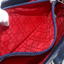 Christian Dior Hand Bag Leather 2way Navy Silver Auth 156185V-22