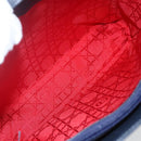 Christian Dior Hand Bag Leather 2way Navy Silver Auth 156185V-23