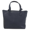 Christian Dior Hand Bag Leather 2way Navy Silver Auth 156185V-3