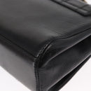 CHANEL Choco Bar Chain Shoulder Bag Lamb Skin Black Gold CC Auth 156186-16