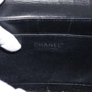 CHANEL Choco Bar Chain Shoulder Bag Lamb Skin Black Gold CC Auth 156186-18