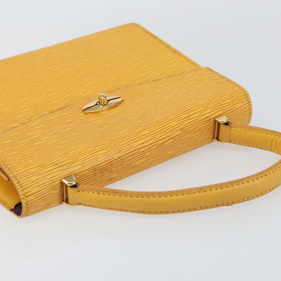 LOUIS VUITTON Epi Malesherbes Hand Bag Tassili Yellow Jonne M52379 Auth 156190