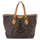 LOUIS VUITTON Monogram Palermo PM Tote Bag M40145 LV Auth 156193-2