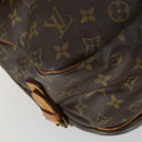 LOUIS VUITTON Monogram Saumur 35 Shoulder Bag M42254 LV Auth 156195-15