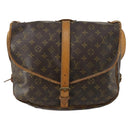 LOUIS VUITTON Monogram Saumur 35 Shoulder Bag M42254 LV Auth 156195-13