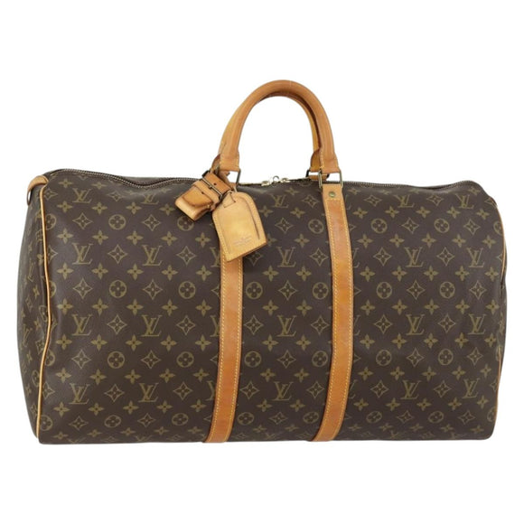 LOUIS VUITTON Monogram Keepall 55 Boston Tasche M41424 LV Auth 156198