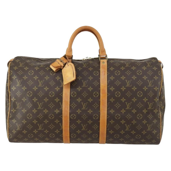 LOUIS VUITTON Monogram Keepall 55 Boston Bag M41424 LV Auth 156198