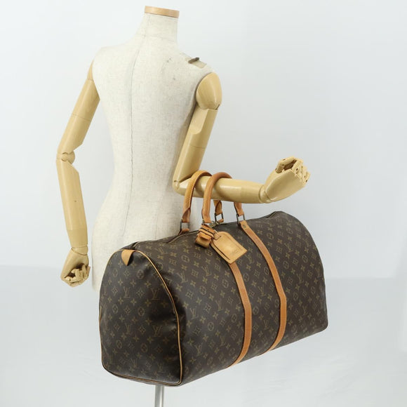 LOUIS VUITTON Monogram Keepall 55 Boston Tasche M41424 LV Auth 156198