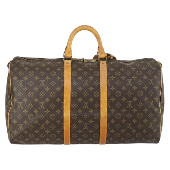LOUIS VUITTON Monogram Keepall 55 Boston Bag M41424 LV Auth 156198