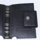 BVLGARI Day Planner Cover Leather Black Auth 156220-19