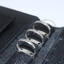 BVLGARI Day Planner Cover Leather Black Auth 156220-10