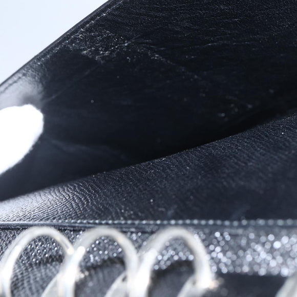 BVLGARI Day Planner Cover Leather Black Auth 156220