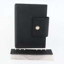 BVLGARI Day Planner Cover Leather Black Auth 156220-12