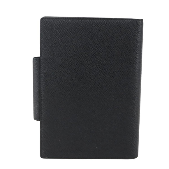 BVLGARI Day Planner Cover Leather Black Auth 156220
