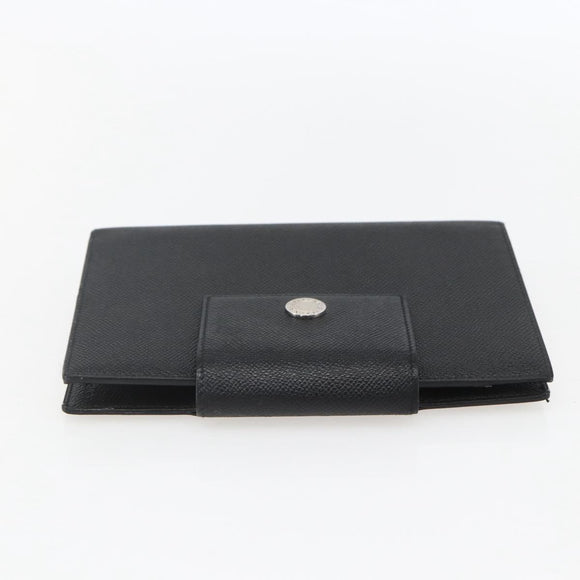 BVLGARI Day Planner Cover Leather Black Auth 156220
