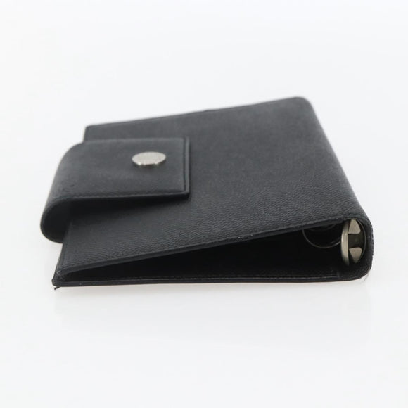 BVLGARI Day Planner Cover Leather Black Auth 156220