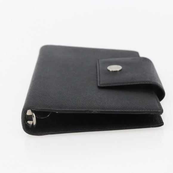 BVLGARI Day Planner Cover Leather Black Auth 156220