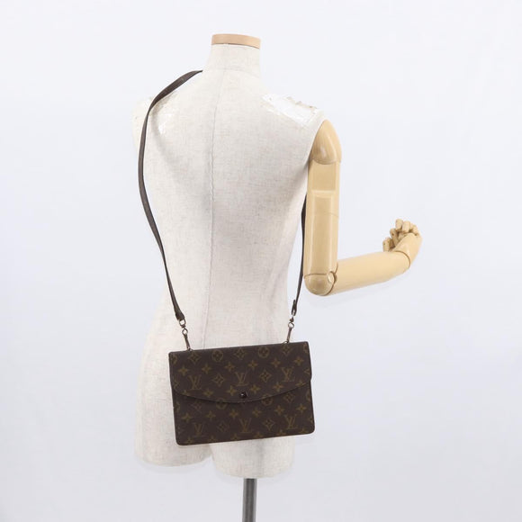LOUIS VUITTON Monogram Double Rabat Shoulder Bag M51815 LV Auth 156238