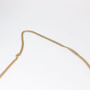 Christian Dior Trotter Canvas Chain Shoulder Bag Navy Gold Auth 156241-9