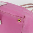 PRADA Hand Bag Nylon Pink Gold Auth 156242-15