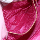 PRADA Hand Bag Nylon Pink Gold Auth 156242-21