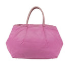 PRADA Hand Bag Nylon Pink Gold Auth 156242-2