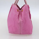 PRADA Hand Bag Nylon Pink Gold Auth 156242-3
