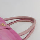 PRADA Hand Bag Nylon Pink Gold Auth 156242-8