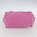 PRADA Hand Bag Nylon Pink Gold Auth 156242-5